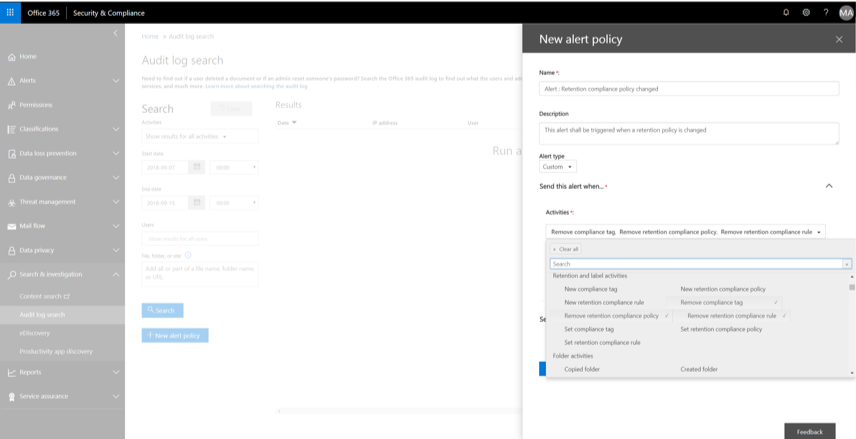 Alerting Services to meet 3.3.8 in NIST 800-171